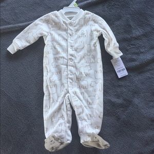 Carters Sleeper with Bear Detail. Size 0-3 Mths